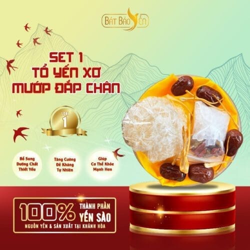 Set 01 Tổ Yến Xơ Mướp Đắp Chân Loại 1 - 100% Từ Khánh Hoà