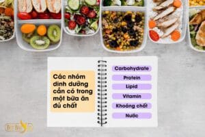 Bổ sung dinh dưỡng cùng bữa ăn đủ chất.