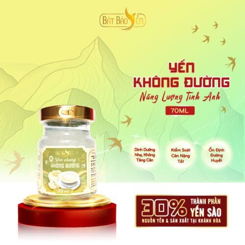 Yến Không Đường Chưng Sẵn Hũ 70ml - NLTA