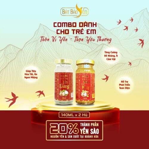 Combo 2 Hũ Yến Chưng Sẵn Dành Cho Trẻ Em - 100% Từ Khánh Hoà