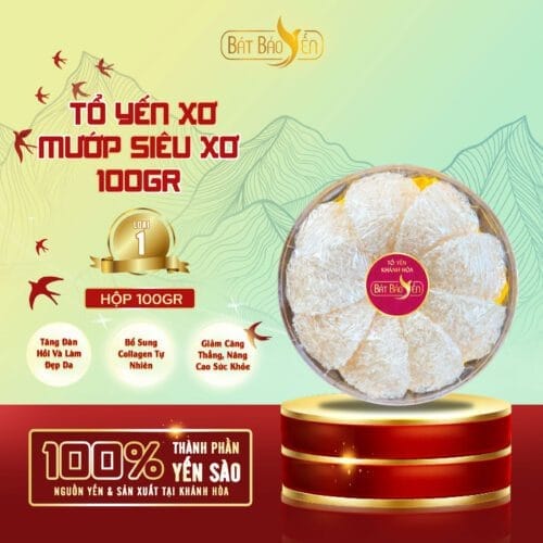 Tổ Yến Xơ Mướp Siêu Xơ Loại 1 Hộp 100gr - 100% Từ Khánh Hoà