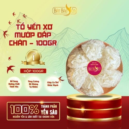 Tổ Yến Xơ Mướp Đắp Chân Hộp 100gr - 100% Từ Khánh Hoà