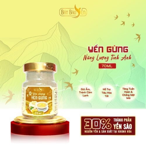 Yến Gừng Chưng Sẵn Hũ 70ml - NLTA