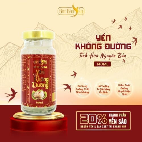 Yến Chưng Sẵn - Yến Không Đường - 140ml - THNB